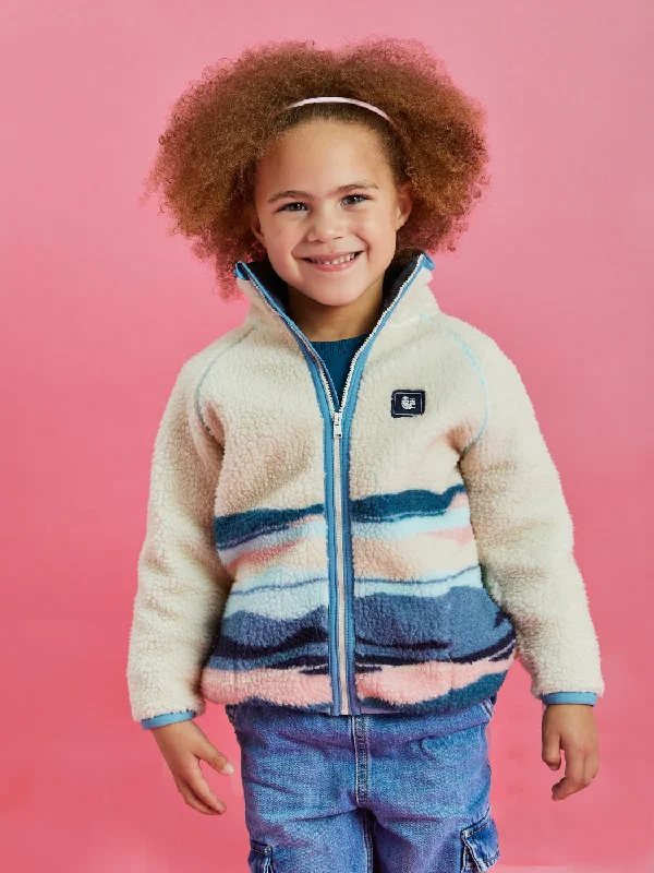 Kids Emerson Retro Pattern Sherpa Fleece