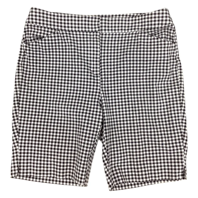 Shorts By Chicos In Checkered Pattern, Size: 1