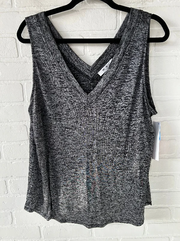 Top Sleeveless By White House Black Market In Black & Grey, Size: Xl