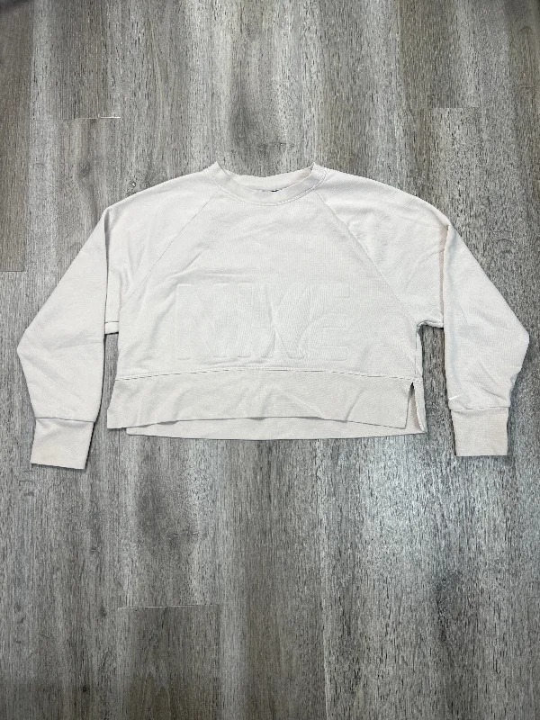 Sweatshirt Crewneck By Nike In Cream, Size: S