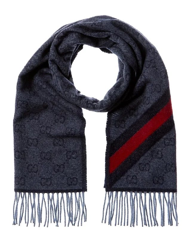 Gucci GG Web Nikky Wool Scarf