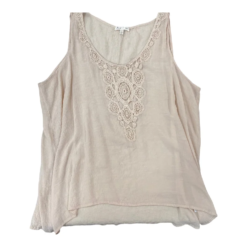 Top Sleeveless By Spense In Cream, Size: 3x