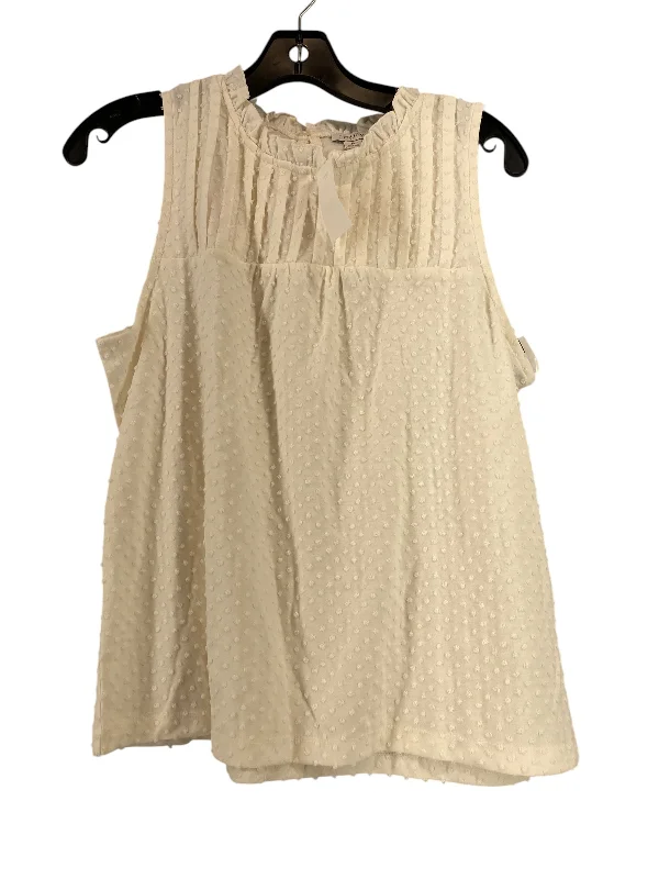 Top Sleeveless By J. Crew In White, Size: M