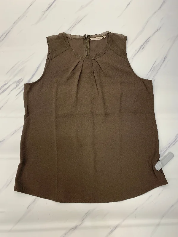 Top Sleeveless By Soft Surroundings In Brown, Size: L