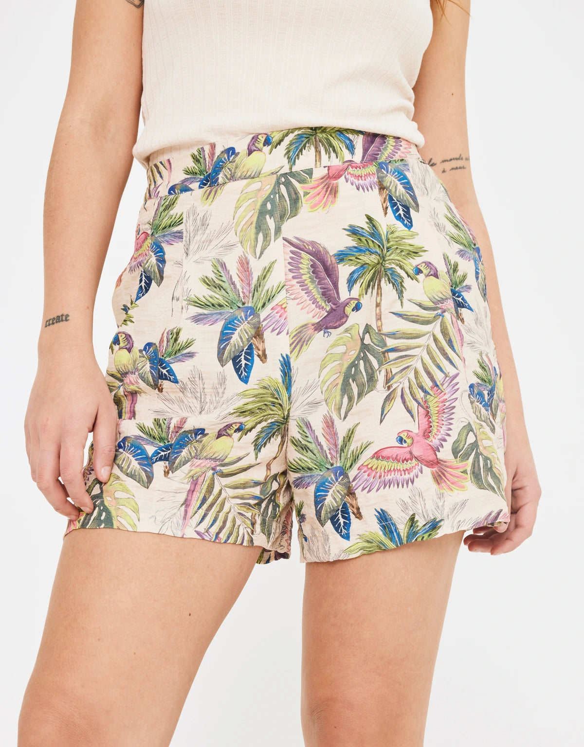 Printed Flowy Shorts - Kamoriz