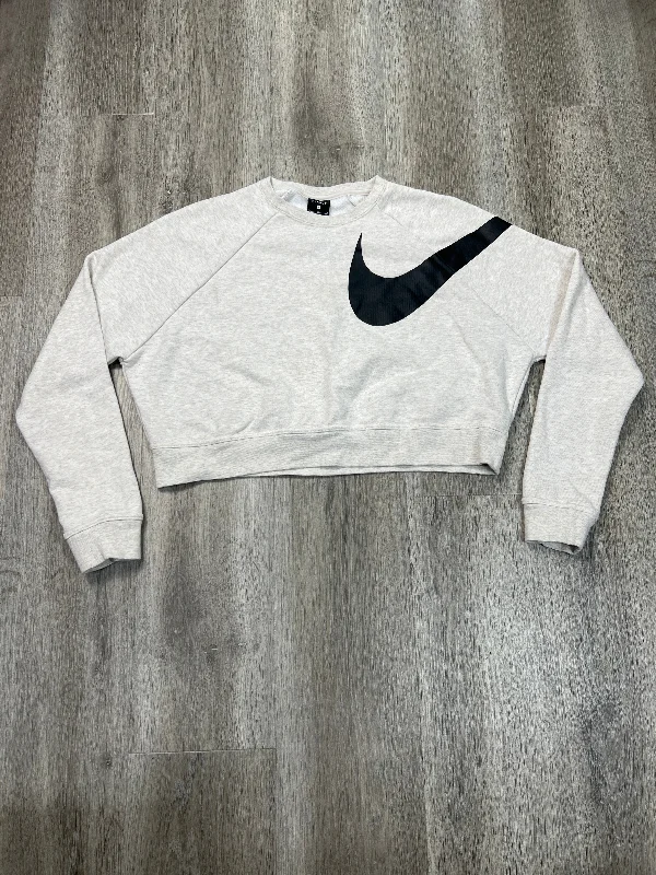 Athletic Sweatshirt Crewneck By Nike Apparel In White, Size: S