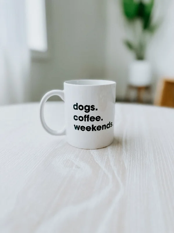 Dogs Coffee Weekends Mug