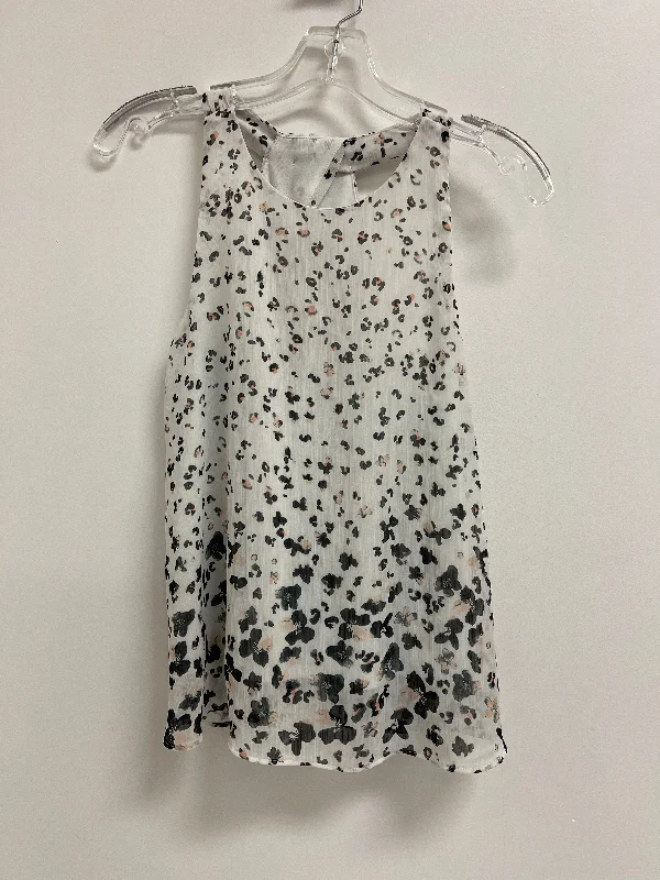 Top Sleeveless By Banana Republic In Black & White, Size: Xs