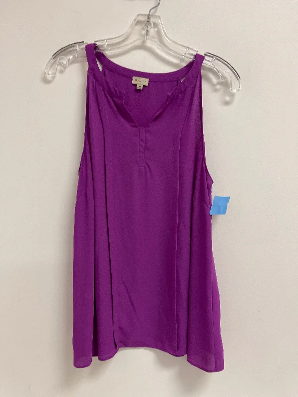 Top Sleeveless By Cremieux In Purple, Size: M