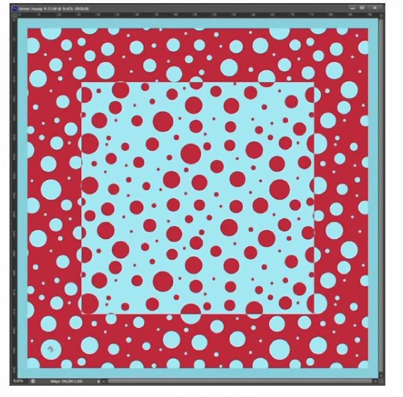 Rihanna Polka Dot Scarf In Aqua/red