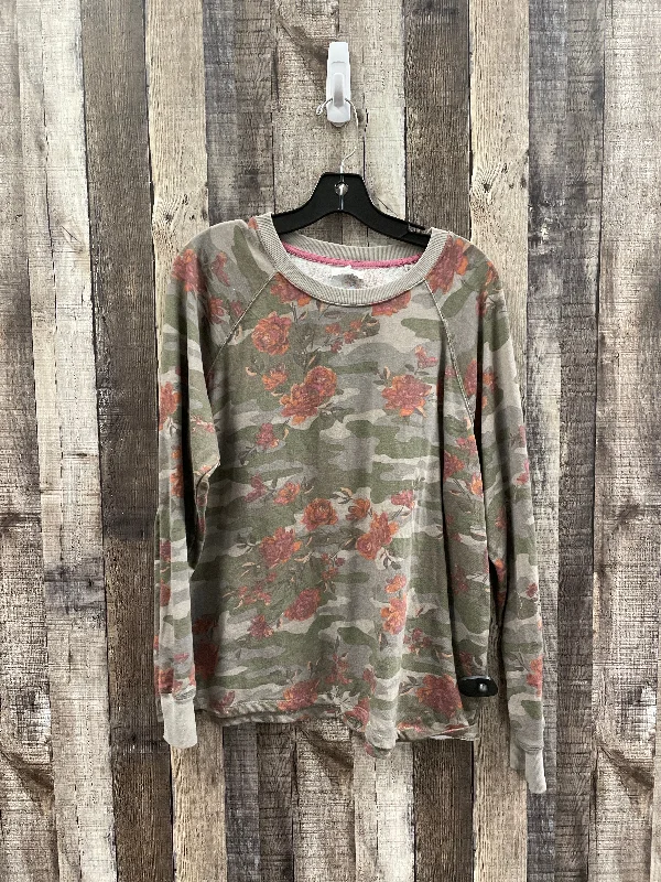 Sweatshirt Crewneck By Maurices In Floral Print, Size: L