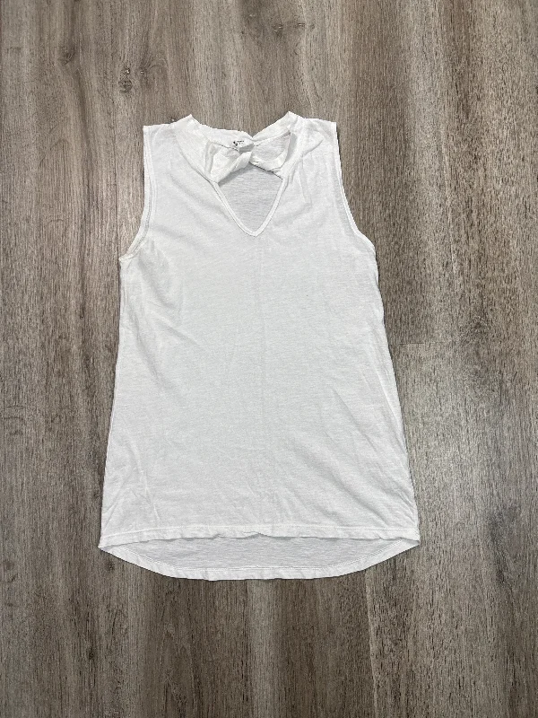 Top Sleeveless By Cmb In White, Size: S