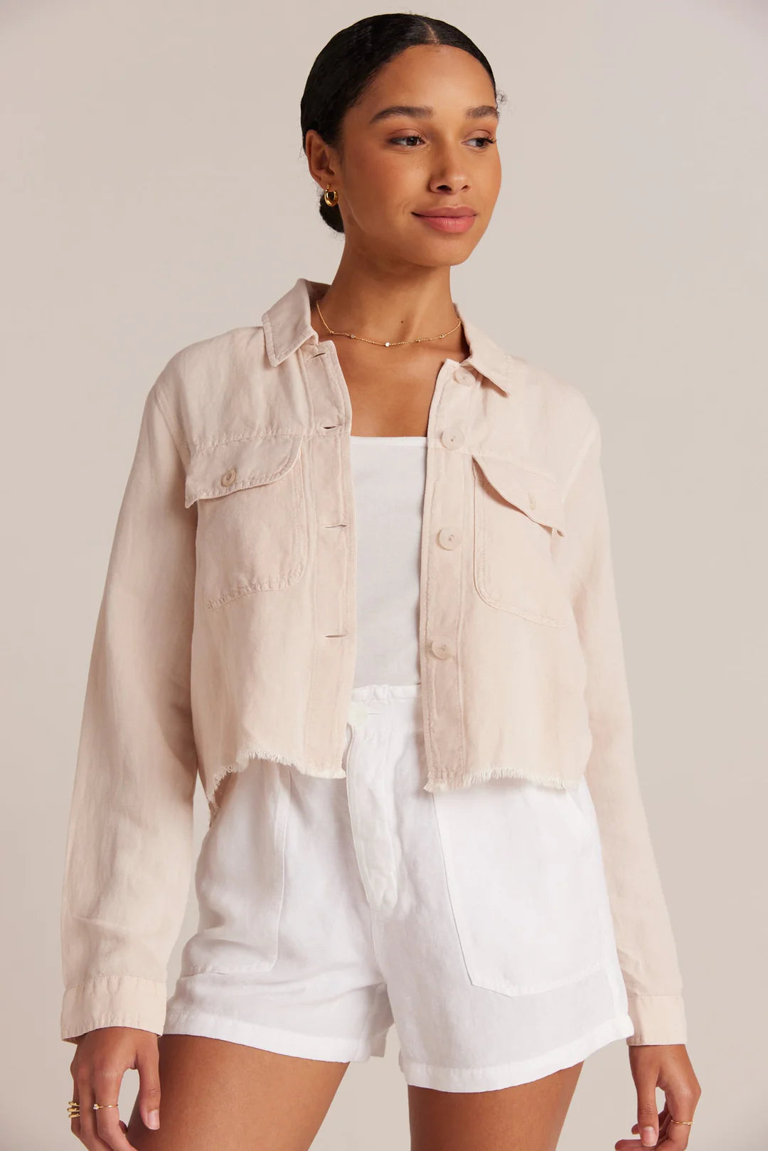 Lily Frayed Hem Jacket