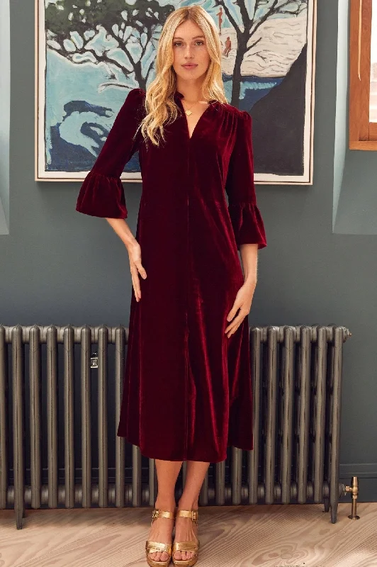 Astrid Velvet Dress | Ruby