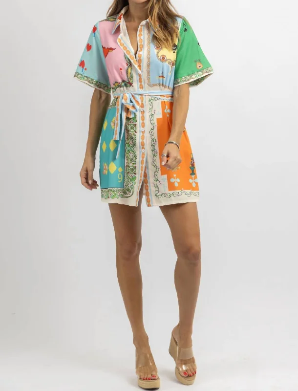 Acee Mini Dress In Multi-Colored