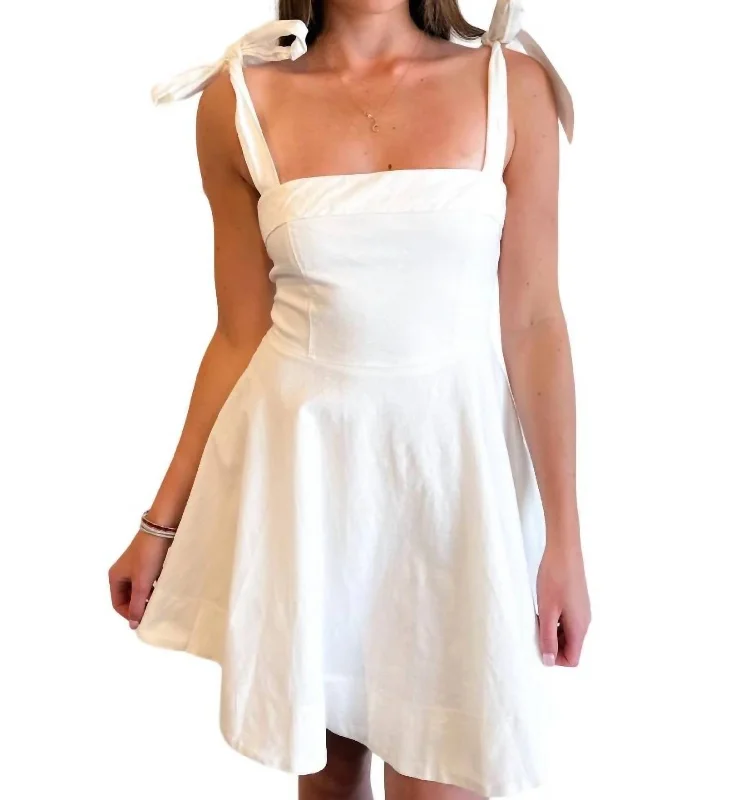 Athena Mini Dress In White