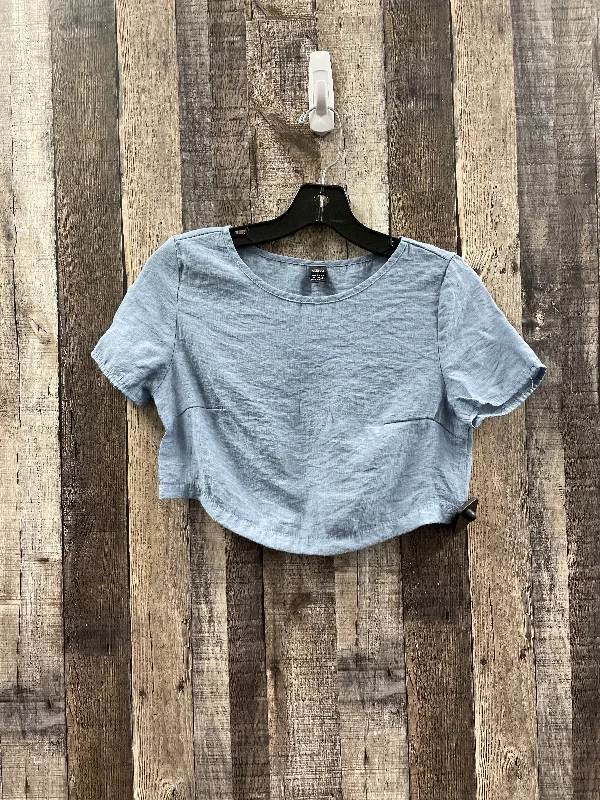 Blue Top Short Sleeve Shein, Size Xs