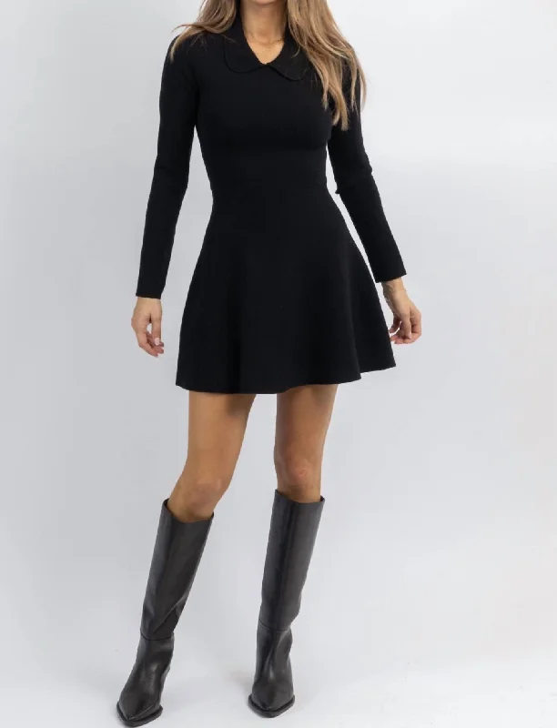 Charlotte Knit Mini Dress In Black