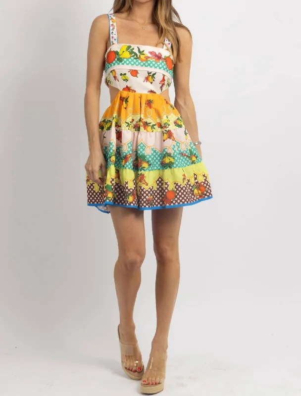 Praiano Mini Dress In Multi-Colored