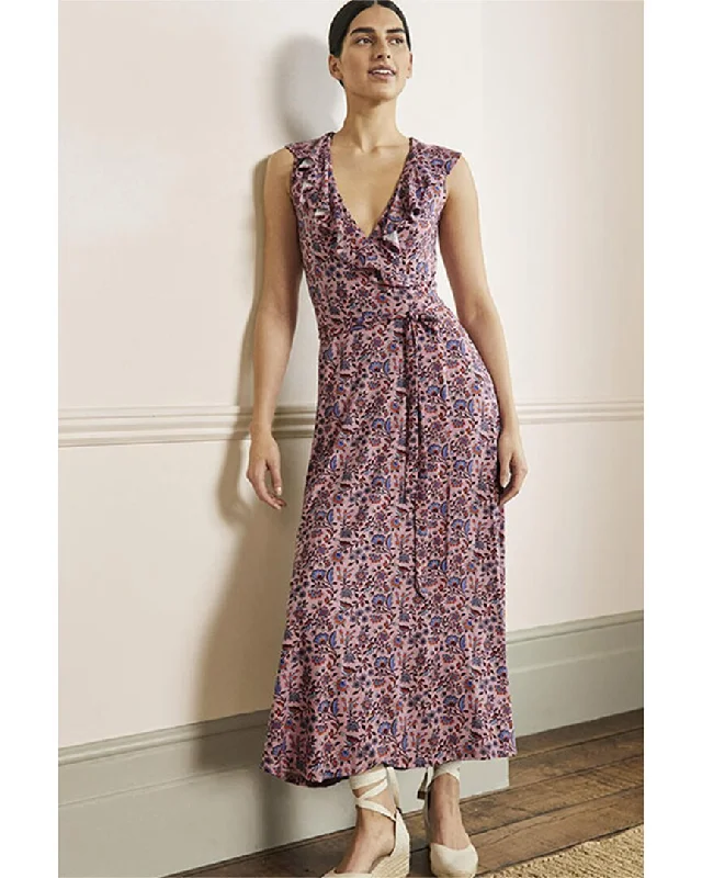 Boden Saskia Wrap Jersey Maxi Dress