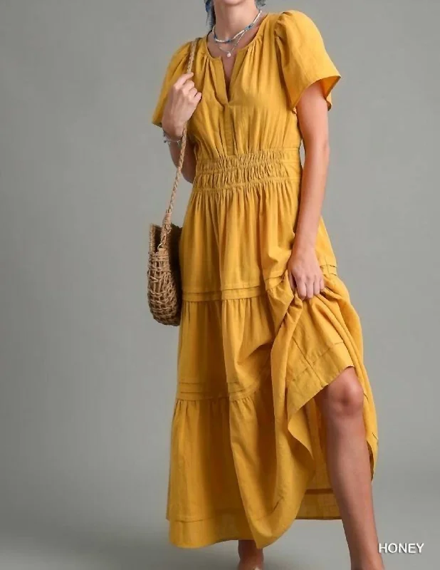 Maxi Dress In Mustard