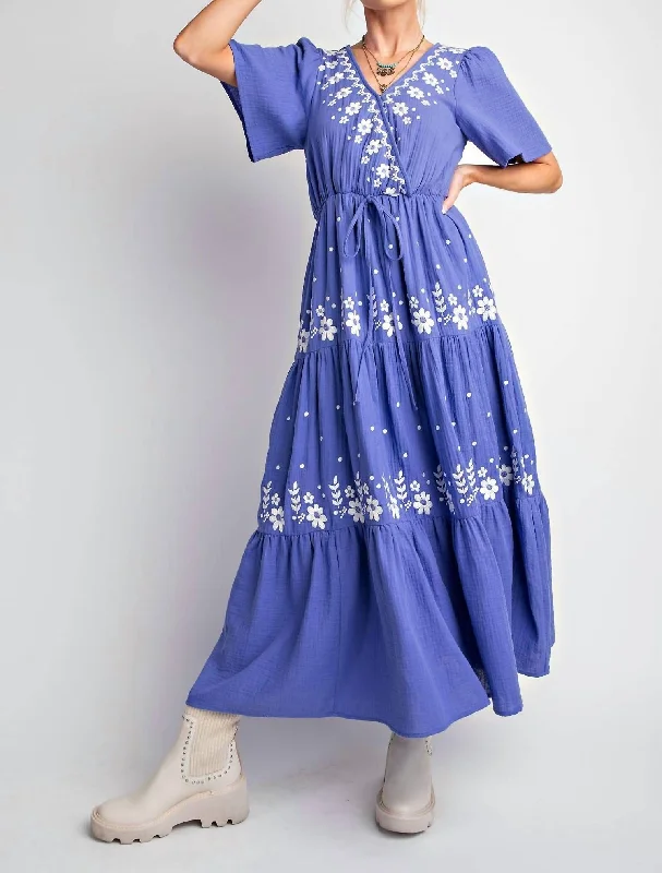 One Maxi Dress In Paris Blue