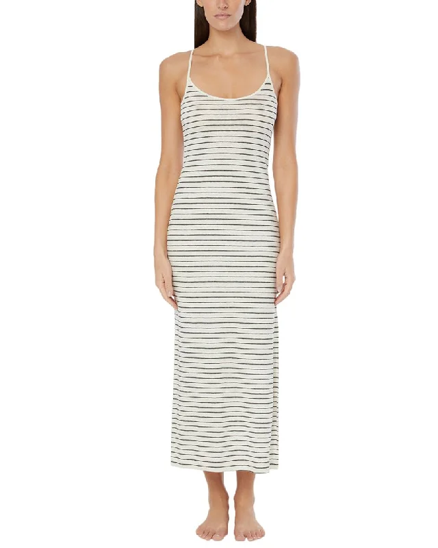 Onia Linen-Blend Jersey Scoop Maxi Dress