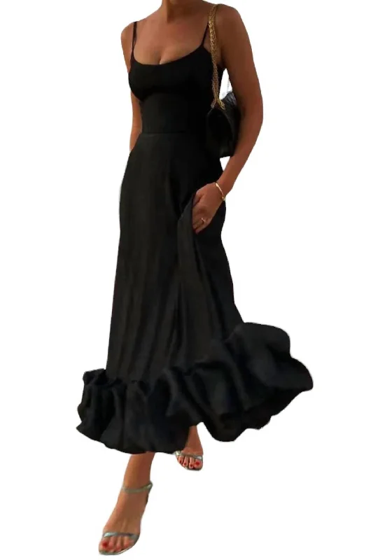 Rose Maxi Dress In Black