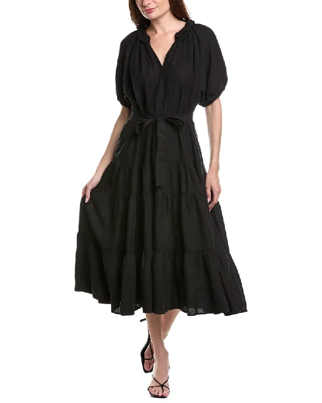 Velvet by Graham & Spencer Karina Tiered Linen Maxi Dress