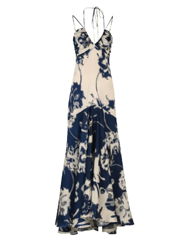 Women's Cedrina Maxi Dress In Indigo Tonal Floral