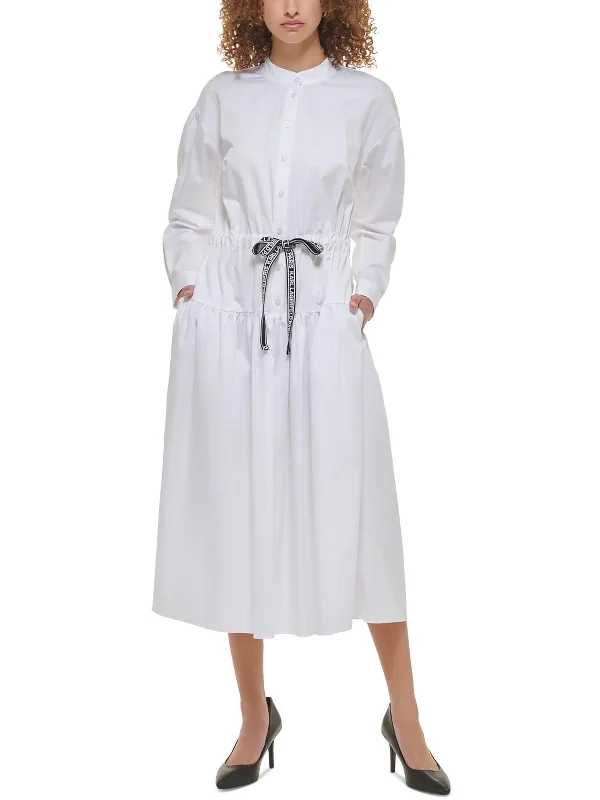 Womens Cotton Maxi Shirtdress