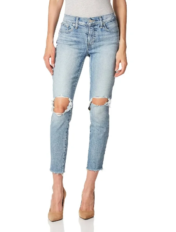 Ava Skinny Jean In Willow Dest Fray