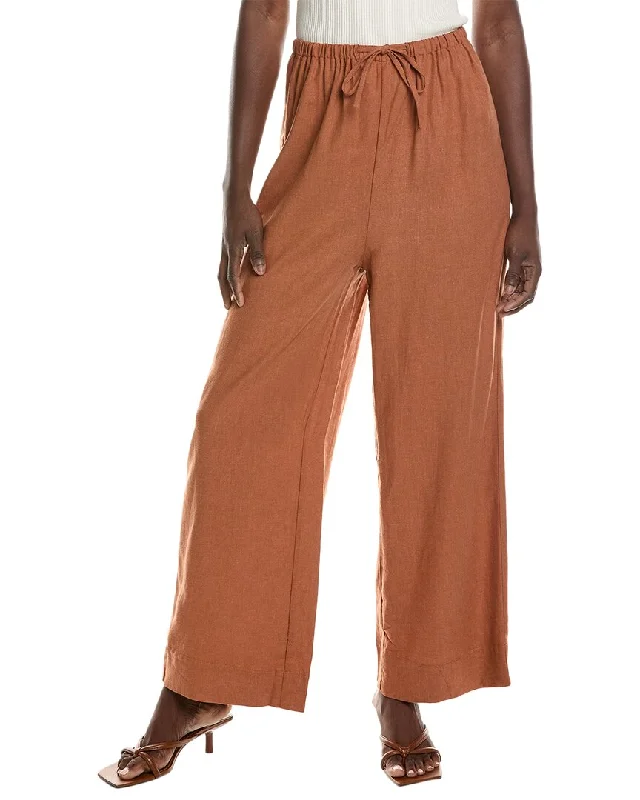 WeWoreWhat Tie-Waist Linen-Blend Pant