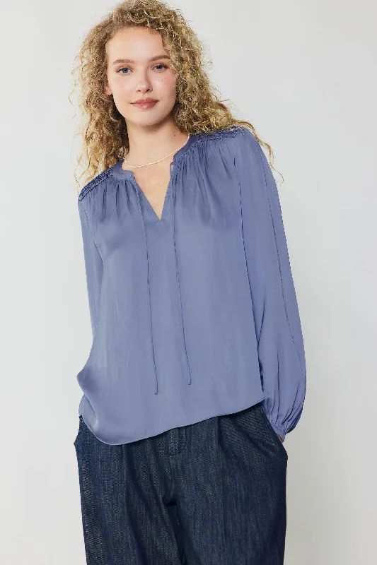 Shirred Yoke Blouse