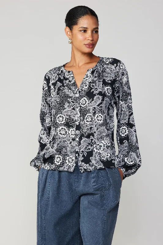 Noir Floral Blouse