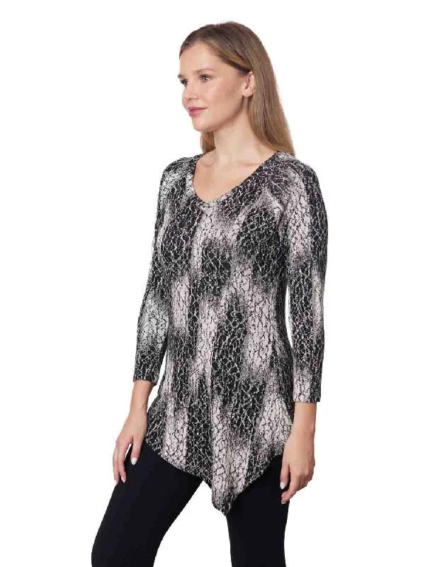 Tianello "Arro" French Knit Jacquard "Toni" Tunic - S,M,L