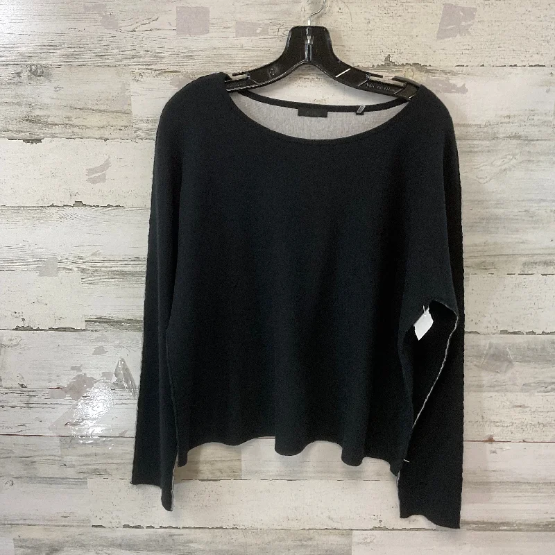 Top Long Sleeve By Atm In Black, Size: L