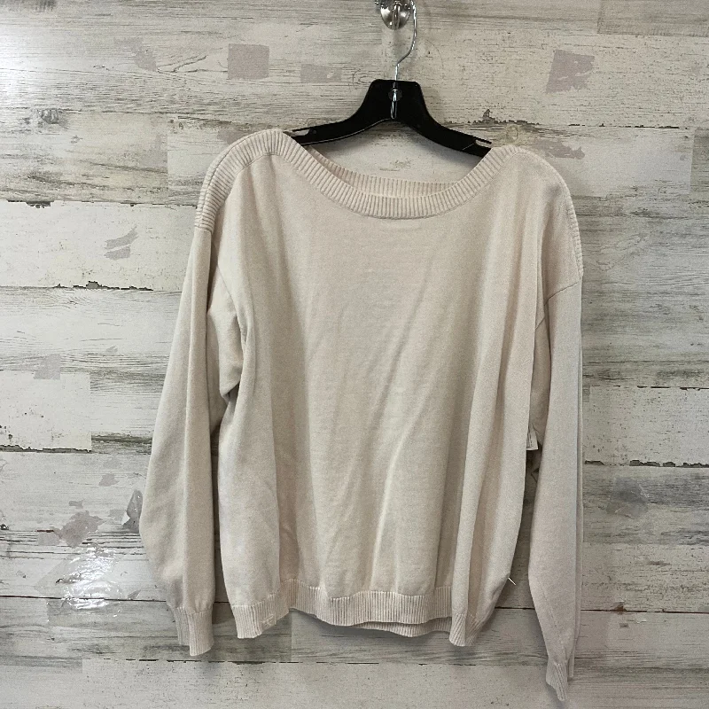 Top Long Sleeve By Barefoot Dreams In Cream, Size: L