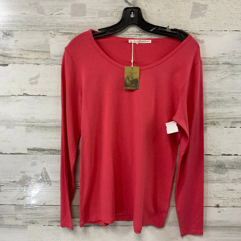 Top Long Sleeve By Peruvian Connection In Orange, Size: L