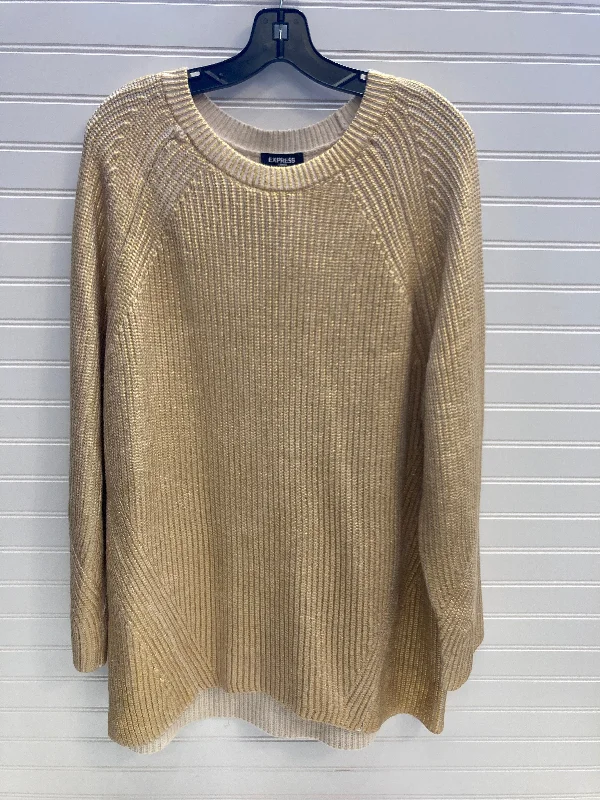 Tunic Long Sleeve By Express In Gold, Size: L