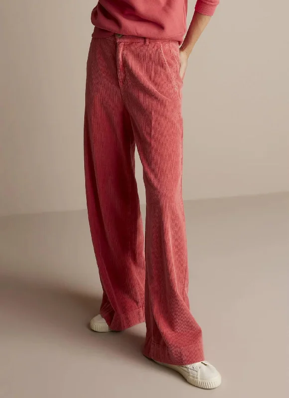 Flared Corduroy Pant In Coral