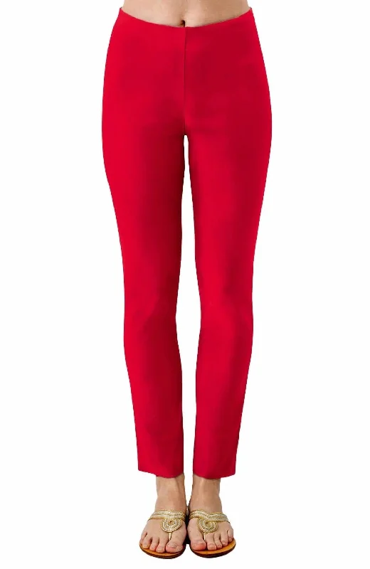 Gripeless Pull On Pant In Crimson