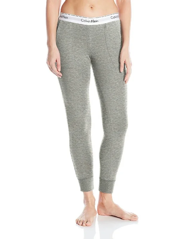 Modern Cotton Jogger Pant In Grey Heather