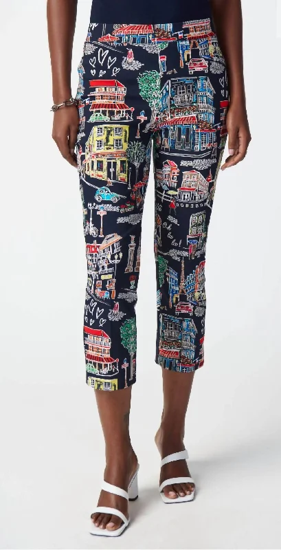 Paris Themed Pants In Multi