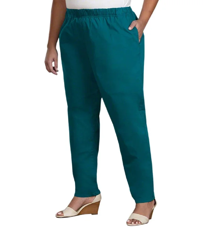 Tailored Stretch Twill Pants - Plus In Tidepool