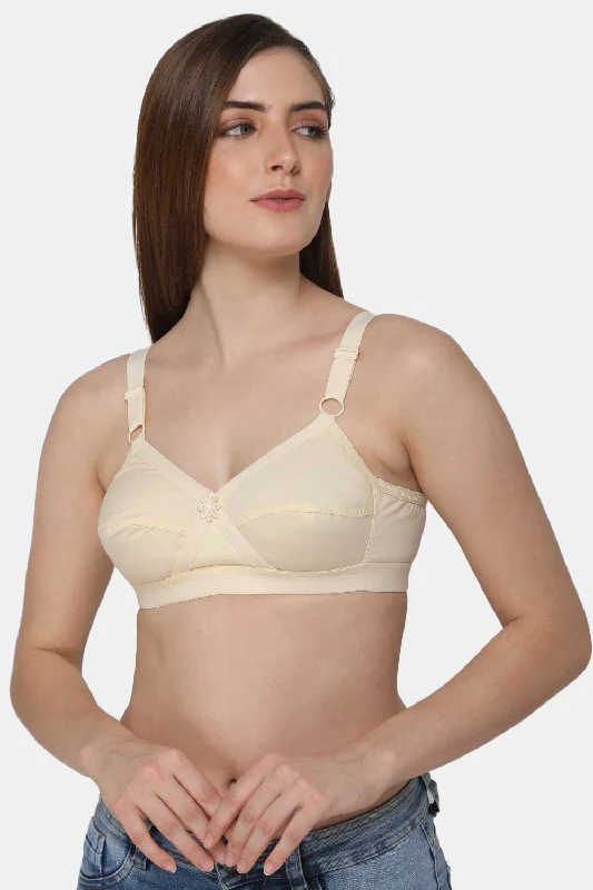 High Coverage Non-Padded Non-Wired Intimacy Full-Figure Everyday Bra - Skin