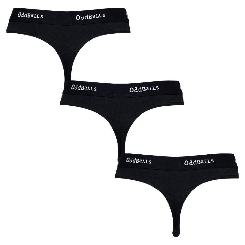 Classical Black Bundle - Ladies Thong 3 Pack Bundle