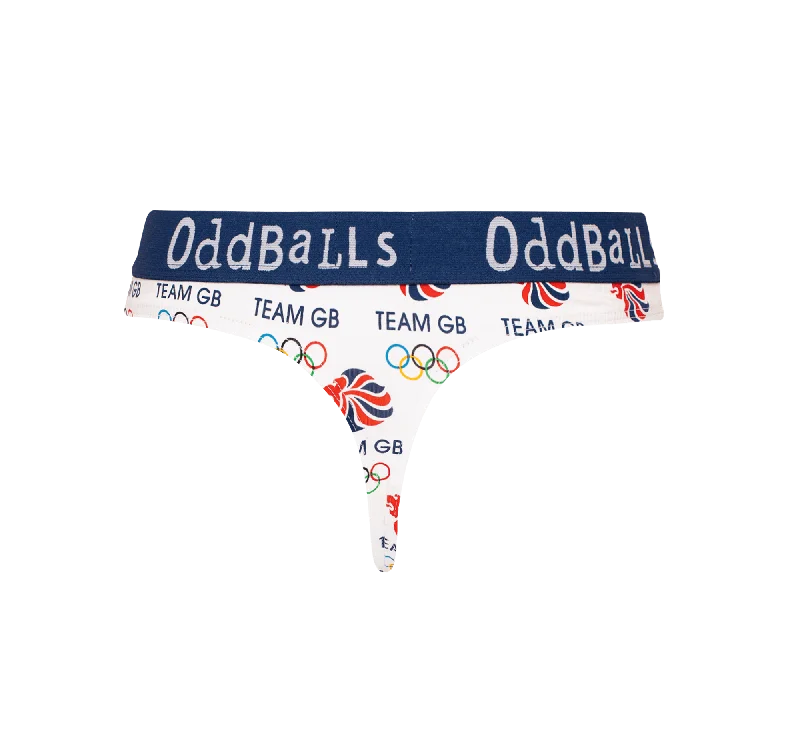 Team GB - White - Ladies Thong