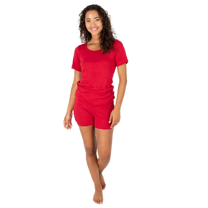 Womens Two Piece Short Cotton Pajamas